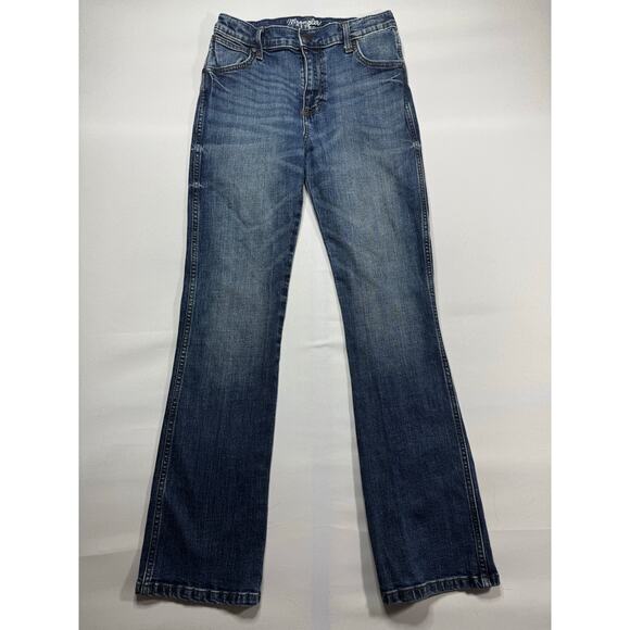Wrangler Retro Youth Boys Slim Bootcut Blue Denim Jeans - Size 16 (28x30) - Picture 1 of 5